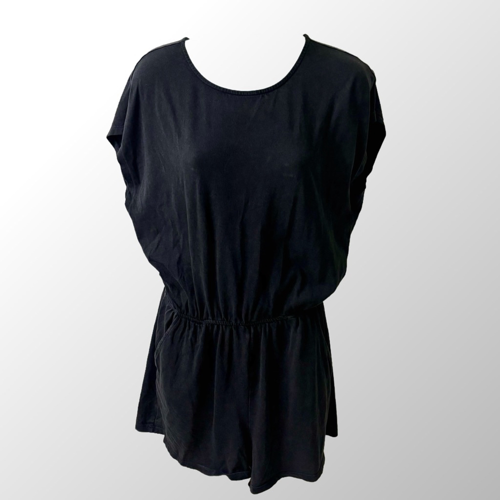 Women's Z SUPPLY Black Short Sleeve Romper Size S-see pics